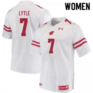Women's Wisconsin Badgers NCAA #7 Spencer Lytle White Authentic Under Armour Stitched College Football Jersey ZU31J00TE